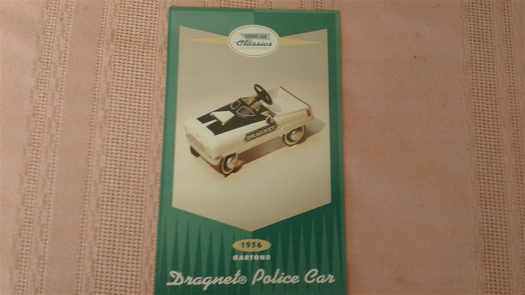 VINTAGE HALLMARK GALLERIES KIDDIE CAR CLASSICS LIMITED EDITION 1956 GARTON DRAGNET POLICE CAR