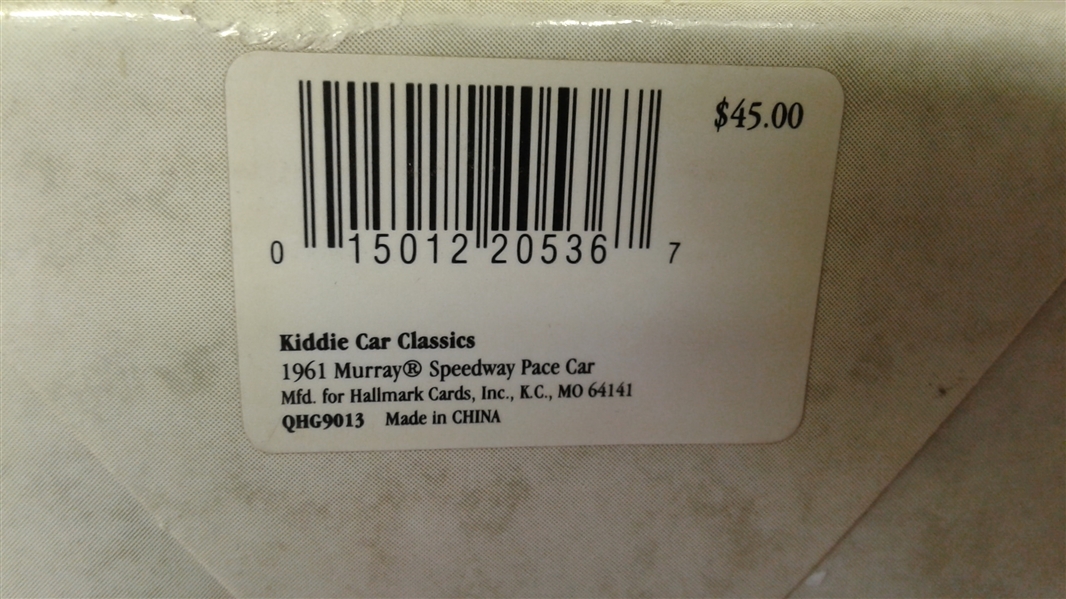 1994 VINTAGE HALLMARK GALLERIES KIDDIE CAR CLASSICS LIMITED EDITION 1961 MURRAY SPEEDWAY PACE CAR