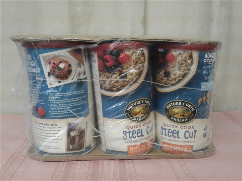 NATURE'S PATH QUICK COOK STEEL CUT OATS 6/24 OZ CANS