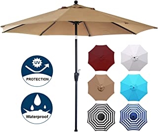 9' BEIGE TILTING PATIO UMBRELLA