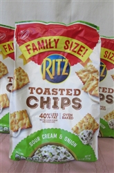 FAMILY SIZE Ritz Toasted Chips, Sour Cream & Onion, 3-11.4 Ounce BAGS