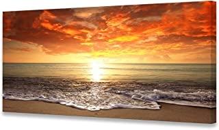 OCEAN SUNSET PRINT ON CANVAS