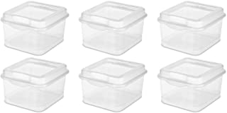 STERILITE Flip Top Clear CD Storage Containers 6-Pack