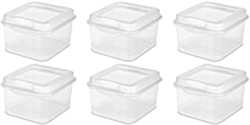 STERILITE Flip Top Clear CD Storage Containers 6-Pack