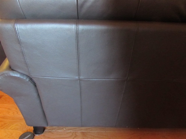 IKEA BROWN LEATHER COUCH