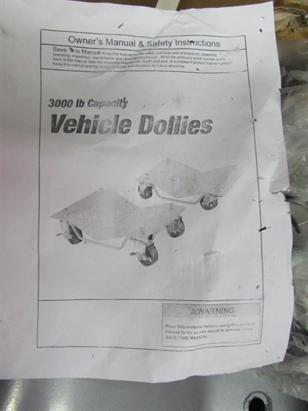 3000 LB VEHICLE DOLLIES