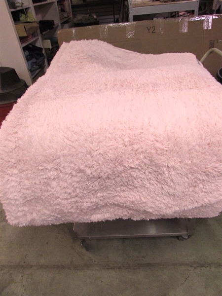 6' x 8' PINK Luxury Velvet Shag Area Rug Modern Indoor Fluffy Rugs, Extra Soft and Comfy Carpet