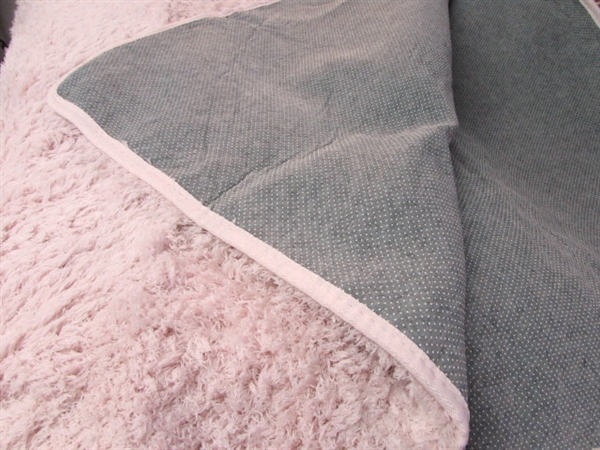 6' x 8' PINK Luxury Velvet Shag Area Rug Modern Indoor Fluffy Rugs, Extra Soft and Comfy Carpet