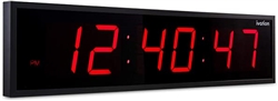 Large Big 36 Inch Oversized Digital LED Clock, Red