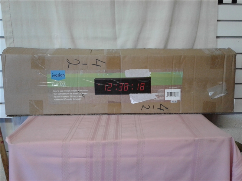 Large Big 36 Inch Oversized Digital LED Clock, Red