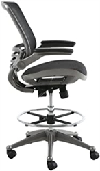 Harwick Evolve All Mesh Heavy Duty Drafting Chair, Gunmetal Finish