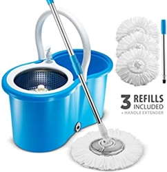 Premium All In One Stainless Steel 360 Spin Mop & Bucket System 