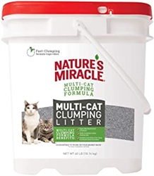 Natures Miracle Intense Defense Clumping Litter, Pail, Super Absorbent Fast-Clumping Formula, Dust Free