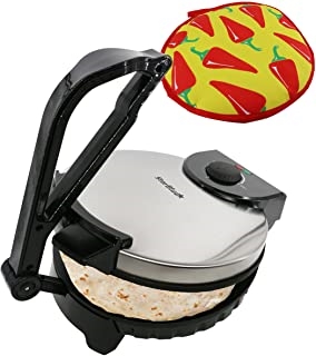 10 Roti Maker/Warmer by StarBlue with FREE Roti Warmer - Automatic Stainless Steel Non-Stick Electric 