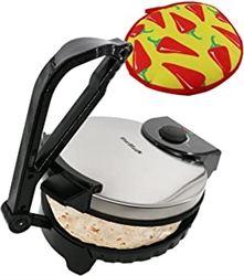 10" Roti Maker/Warmer by StarBlue with FREE Roti Warmer - Automatic Stainless Steel Non-Stick Electric 