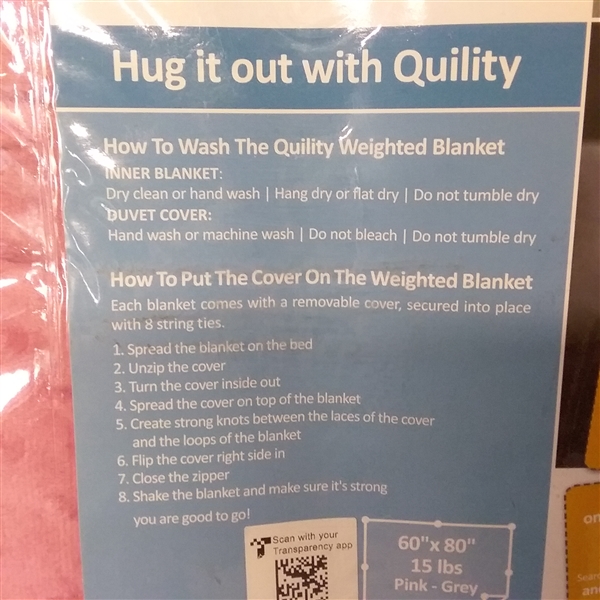 15 LB WEIGHTED BLANKET
