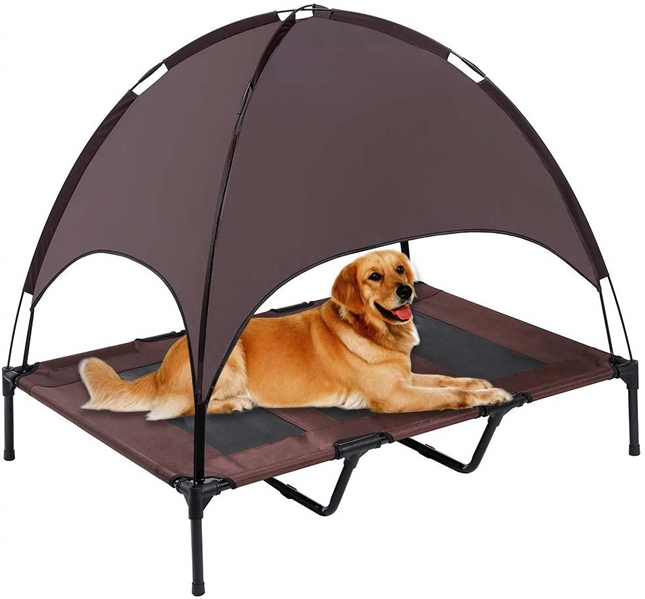 SUPERJARE LARGE DOG COT WITH CANOPY