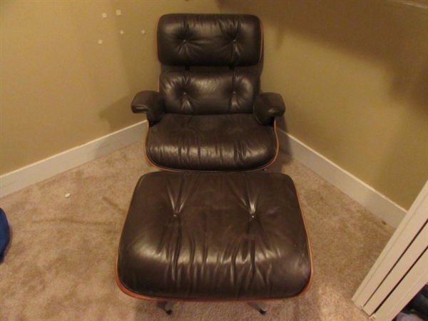 HERMAN MILLER CHAIR AND OTTOMAN