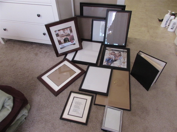 PICTURE FRAMES AND A PHOTO BOOK