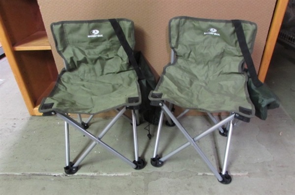 Mossy Oak Mini Folding Chair for Kids, Portable Camping Stool, Lightweight Chair, 2 Pack