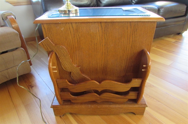 SIDE TABLE, STORAGE OTTOMAN & MAGAZINE HOLDER