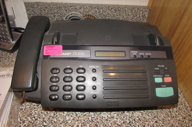 Lot Detail - SHARP FAX MACHINE, JITTERBUG FLIP-PHONE, CORDLESS PHONES