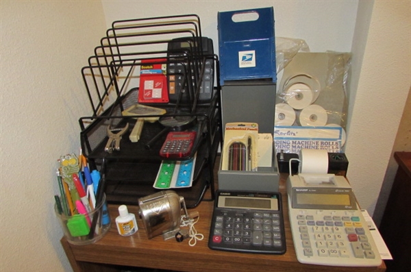 ROLLING CART WITH OFFICE SUPPLIES