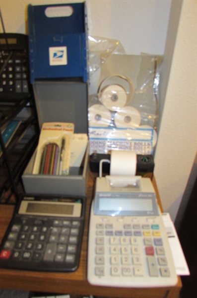 ROLLING CART WITH OFFICE SUPPLIES