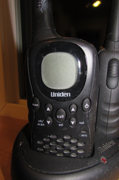 UNIDEN WALKIE-TALKIES & MICRO-CASSETTE RECORDER