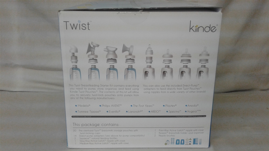 KIINDE TWIST BREAST MILK COLLECTION, STORAGE, AND FEEDING STARTER KIT