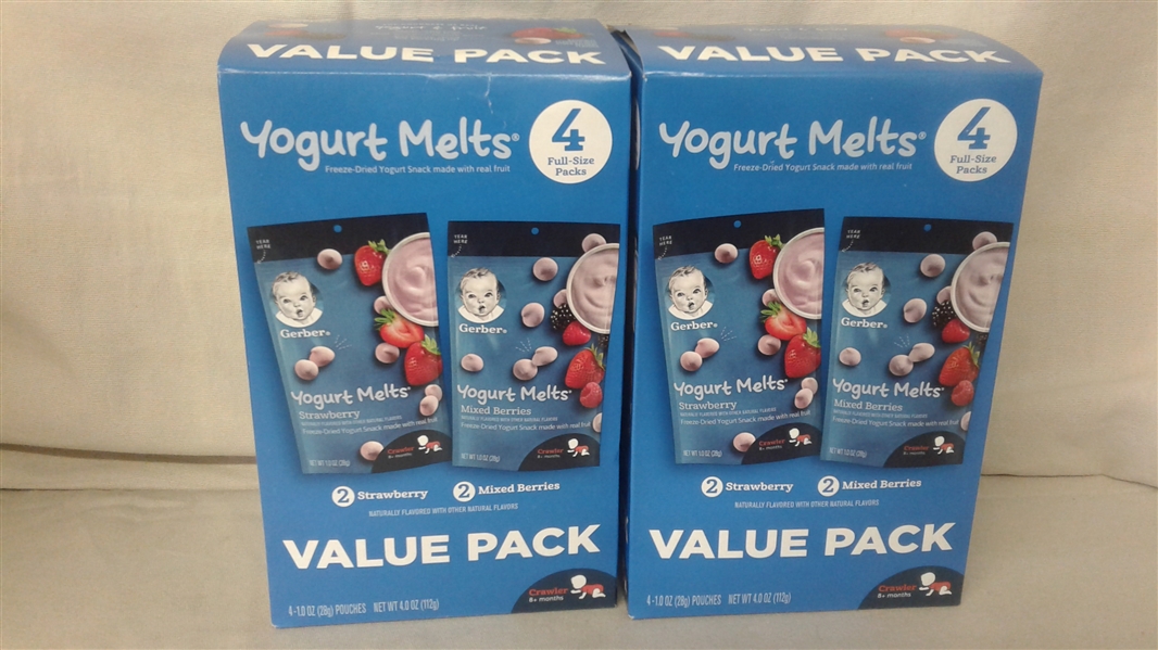 GERBER YOGURT MELTS STRAWBERRY AND MIXED BERRIES 8 CT