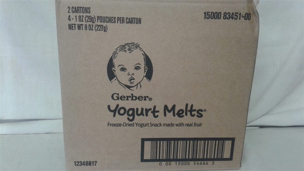 GERBER YOGURT MELTS STRAWBERRY AND MIXED BERRIES 8 CT