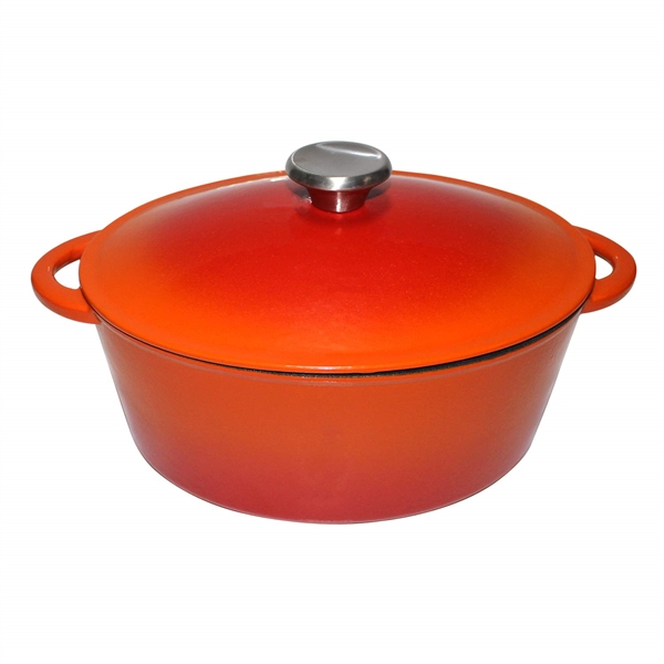 MIKE GARDEN 4.2 QUART CAST IRON OVAL DUTCH OVEN