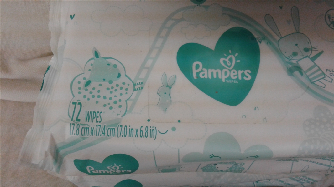 PAMPERS SENSITIVE WIPES 4 72CT PACKS