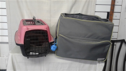 SMALL DOG CRATE AND DOG CAR SEAT