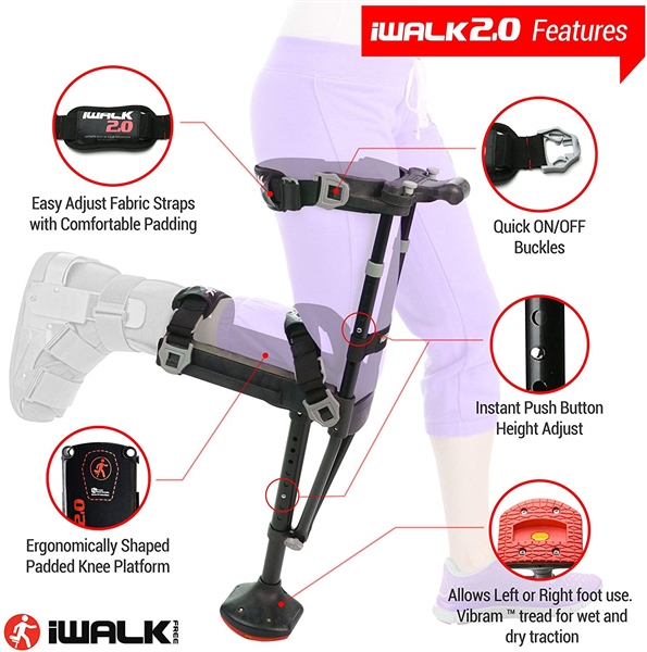 IWALK 2.0 HANDS FREE CRUTCH