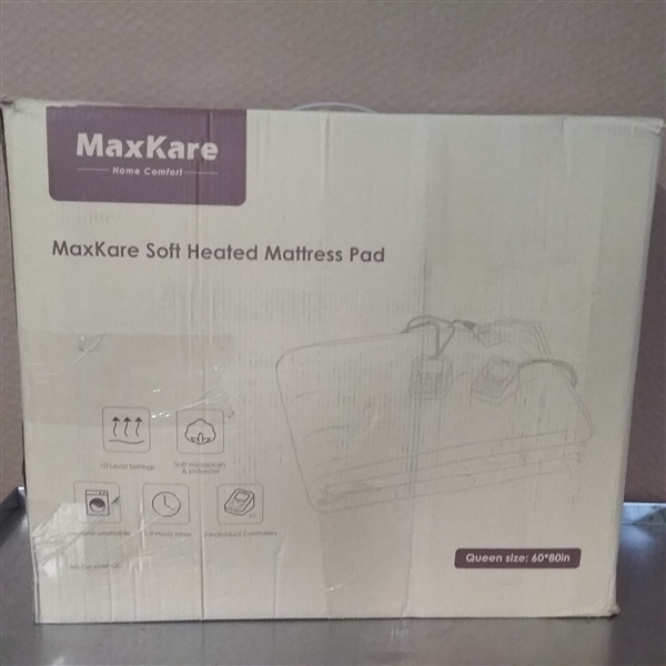 MAXKARE SOFT HEATED QUEEN  SIZE MATTRESS  PAD