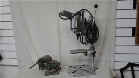VISE, CRAFTSMAN DRILL, AND DRILL STAND