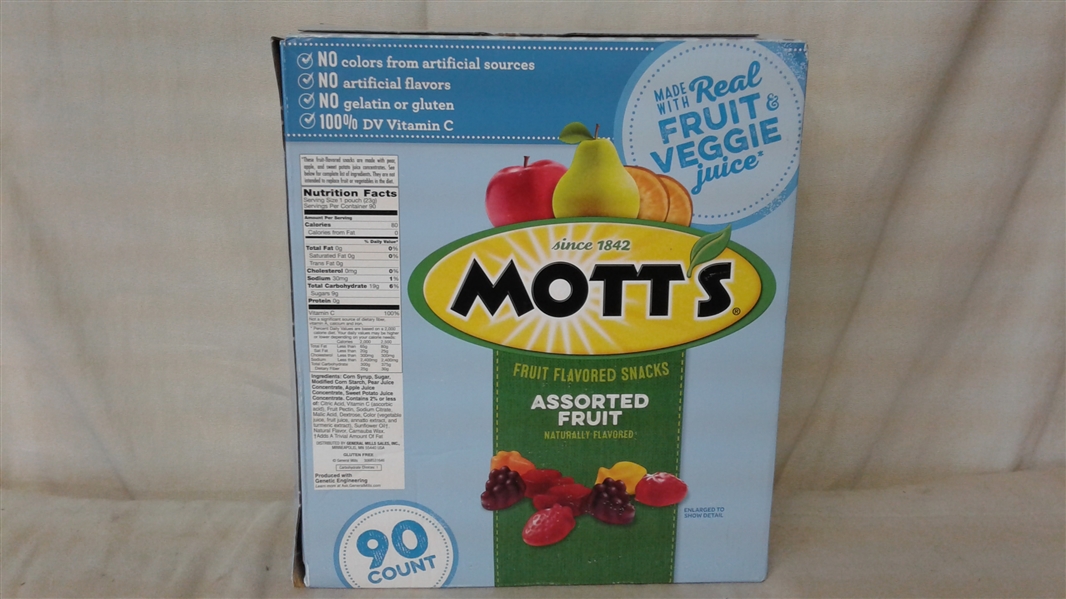 MOTTS ASSORTED FRUIT FLAVORED SNACKS 90 CT 