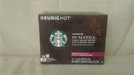Starbucks Sumatra Dark Roast Single Cup Coffee for Keurig Brewers, 24Count