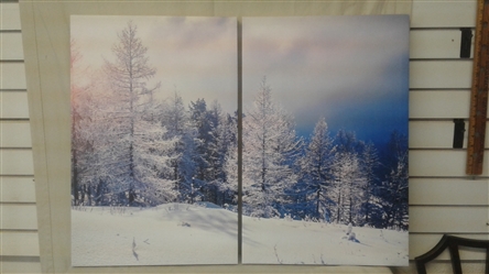 SET OF 2 WINTER CANVASES 16X24