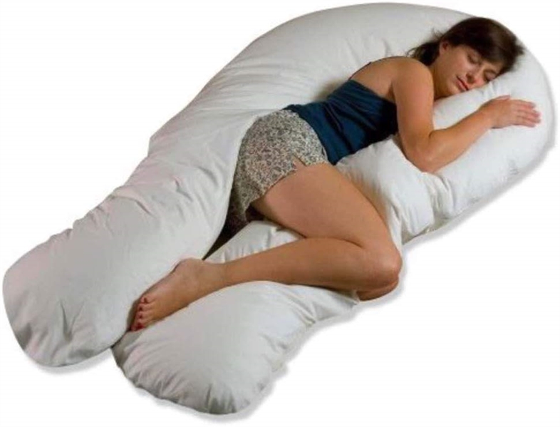 COMFORT U TOTAL BODY SUPPORT PILLOW WITH WHITE CASE