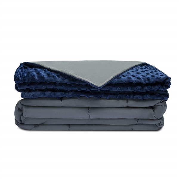 QUILITY WEIGHTED BLANKET 15LBS WITH REMOVABLE COVER 86 × 92