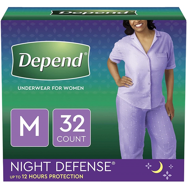 DEPEND FOR WOMEN NIGHT DEFENSE SIZE M 32 CT