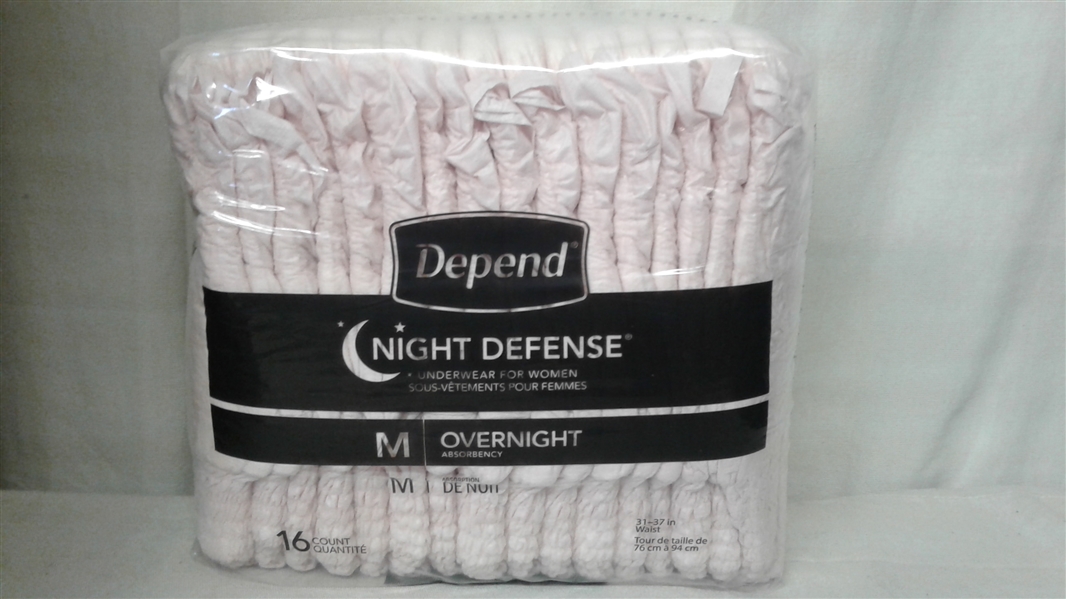 DEPEND FOR WOMEN NIGHT DEFENSE SIZE M 32 CT