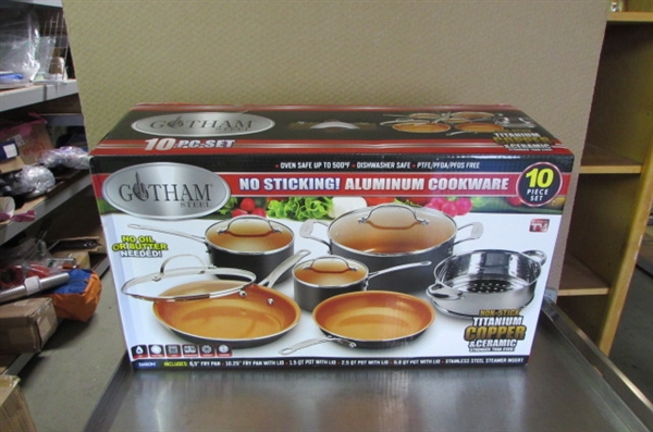 Gotham Steel Pots and Pans 10 Piece Cookware Set 