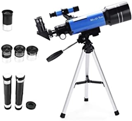 MaxUSee 70mm Refractor Telescope with Tripod & Finder Scope, Portable Telescope for Kids & Astronomy Beginners