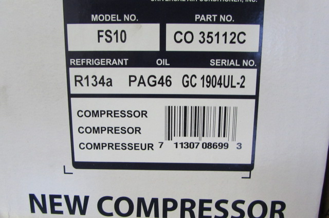 Lot Detail - UAC CO 35112C A/C Compressor & Drier