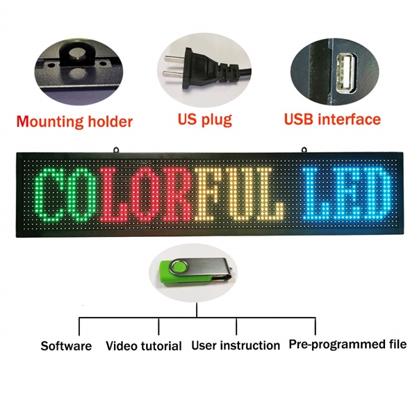 LED PROGRAMMABLE SIGN 39X8