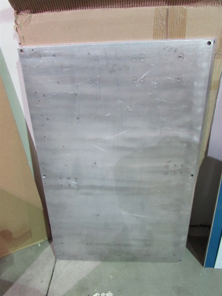 6 SHEETS OF ALUMINUM WITH HOLES